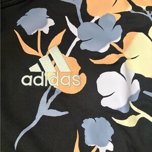 Floral Adidas Black Hoodie
